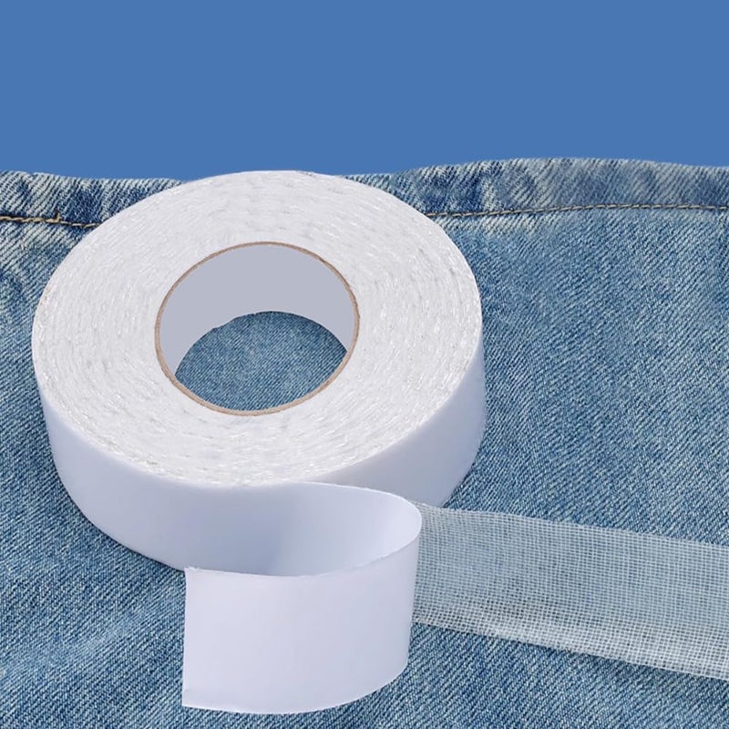 Hoacm Heavy Duty Double Sided Tape for Clothes, 2Inch X 40FT Stitch Witchery Hem Tape for Pants Curtains Clothes Fabric Sofa Covers, No Sewing Ironing, Strong Adhesive Tape for Rug, Carpet, Art - Image 1